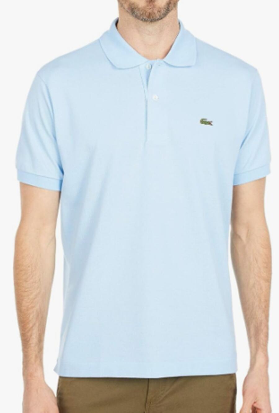 Lacoste Mens Legacy Short Sleeve L.12.12 Pique Polo Shirt Barbeau Blue S